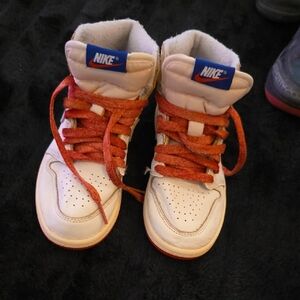 Jordan Kids Sneakers White and Orange